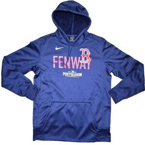 Nike Mens Dri-Fit Hoodie LARGE Navy Blue Boston Red Sox Fenway Baseball MLB NEW